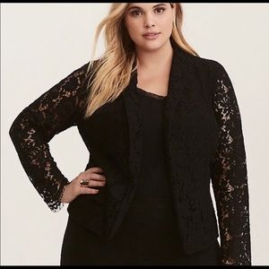 Torrid black lace blazer